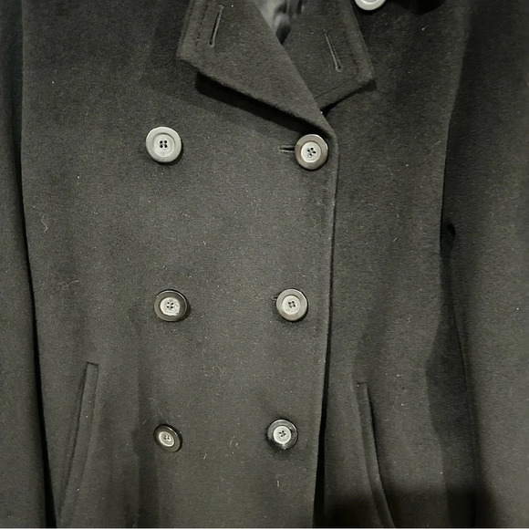 Max Mara Madame Icon Coat US Size 10 Virgin Wool Cashmere Black EUC - Picture 3 of 9